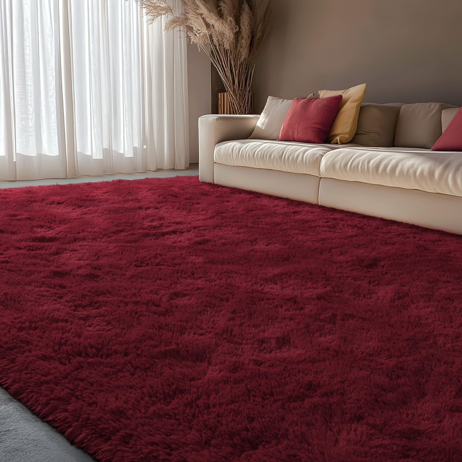 Evoionos Ultra Soft Area Rug For Bedroom 4X6 Machine Washable Fluffy Shag Rug