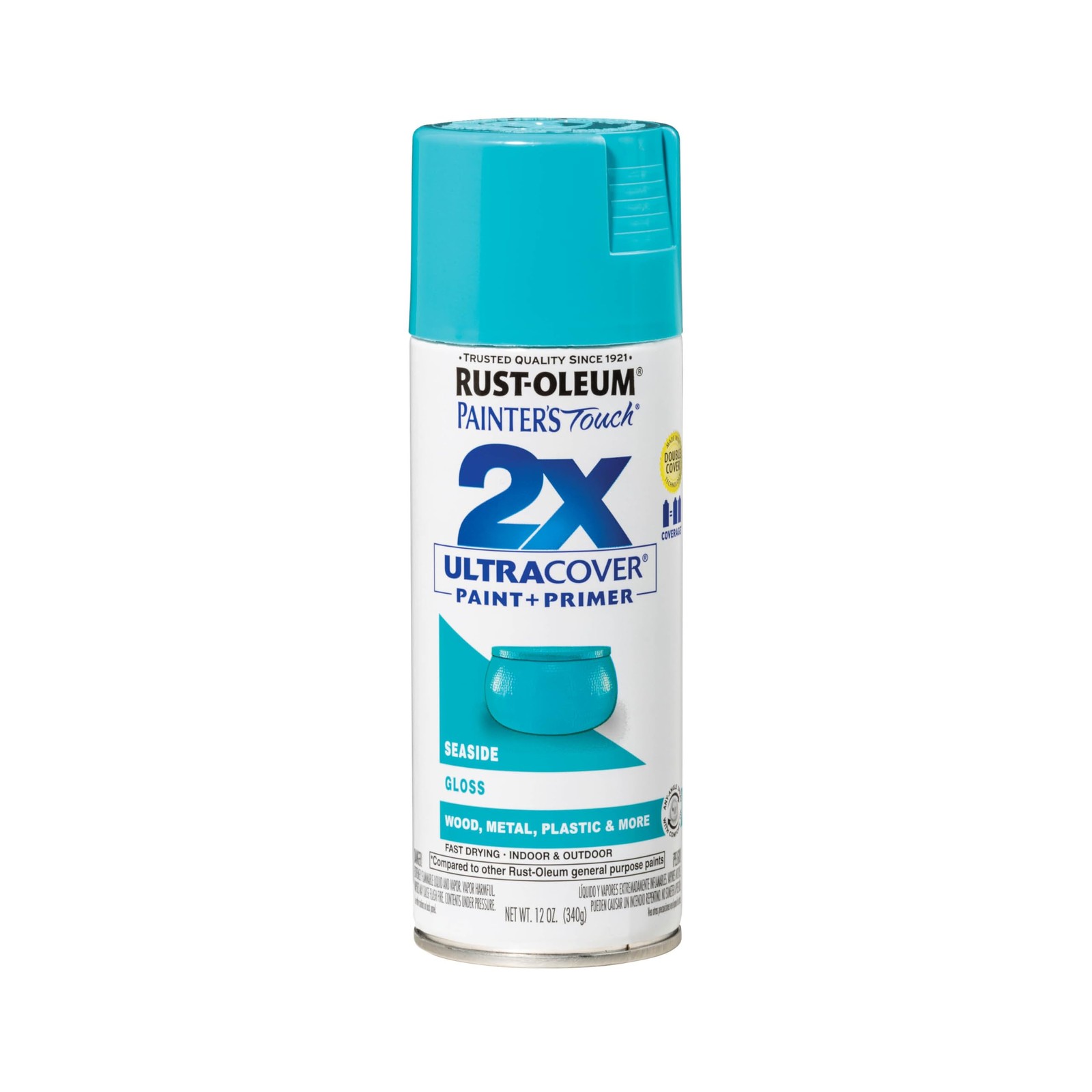 Rust-Oleum 267116 Painter’s Touch 2X 12 Ounce (Pack of 1), Gloss Seaside