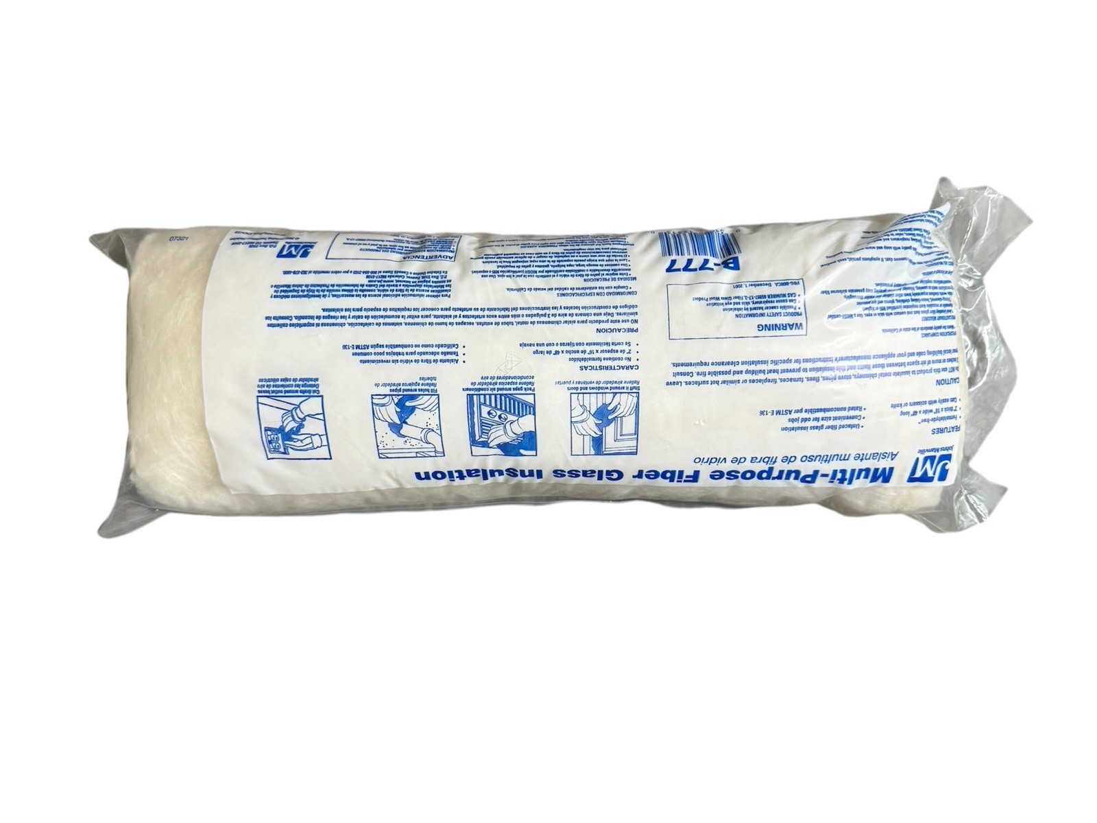Johns Manville B-777 Multi-purpose Fiberglass Insulation, 16″W x 48″L x 2″ Thick