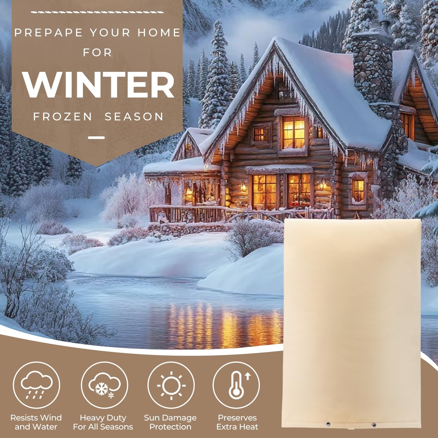 Hedcaw Backflow Preventer Pipe Insulation Cover (5°F) – Irrigation 4Beige