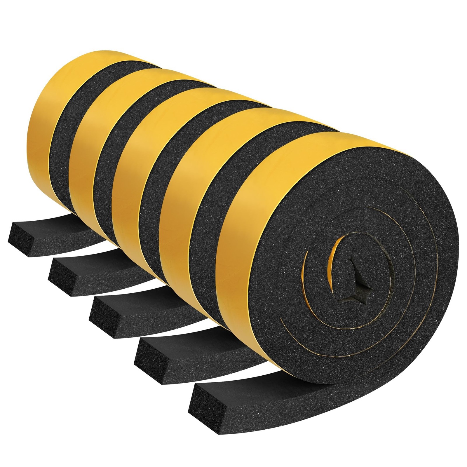 5PCS 6.6ft x 1.4in Metal Roof Foam Closure Strips Roll, Universal Vented Ridg…