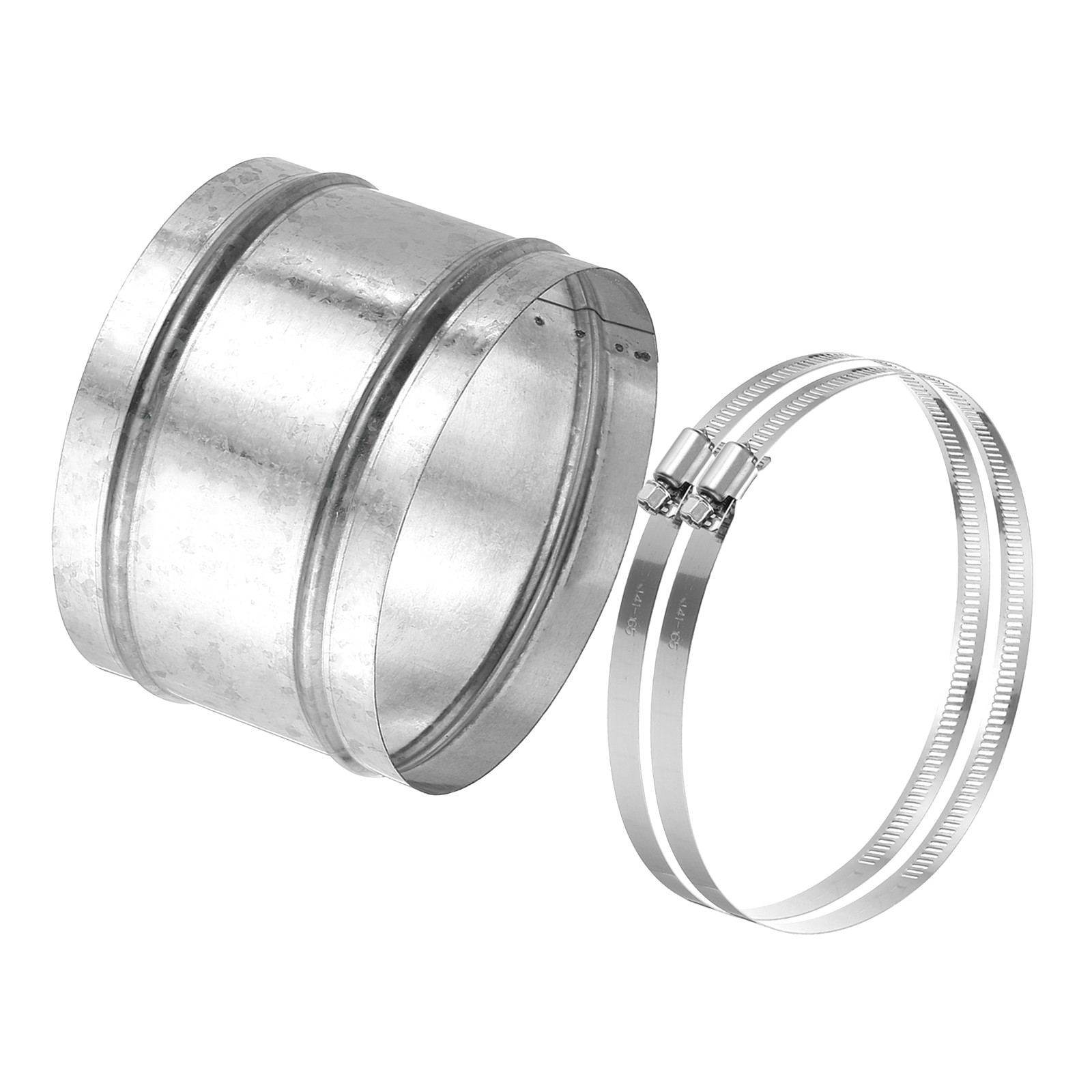 150mm/6″ Duct Connector, Galvanized Steel Duct Coupling, 4″ Long