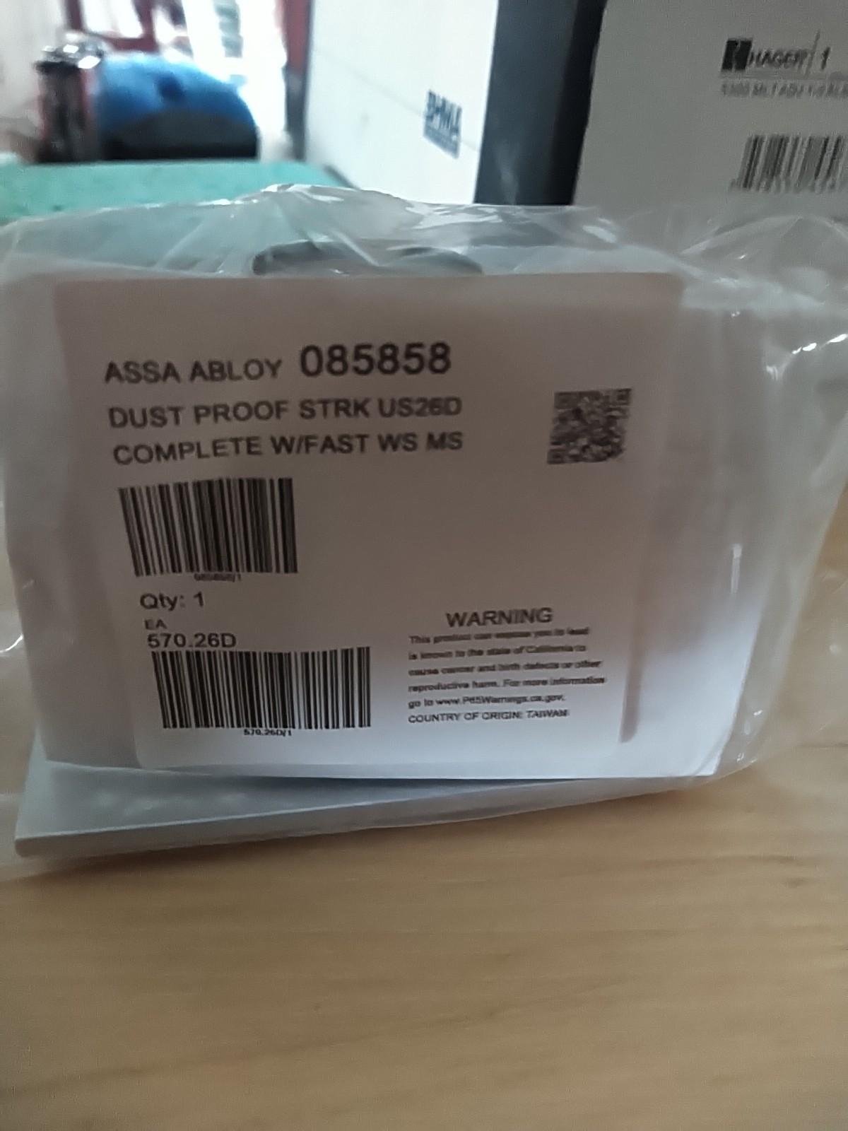 Rockwood ASSA ABLOY Dust Proof Strike Bolt Satin Chrome 085858 570.26D US26D