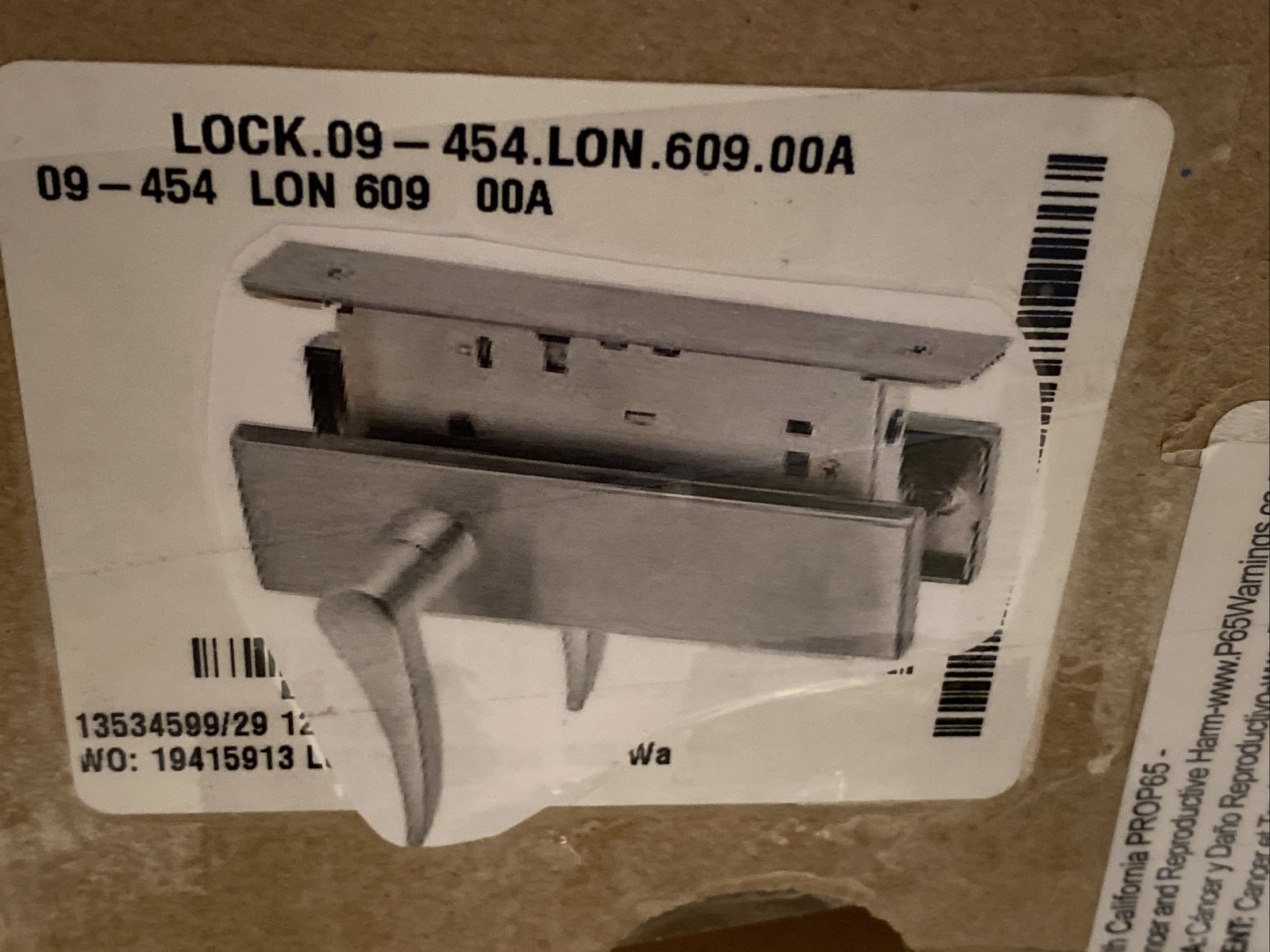 Schlage Commercial Mortise Lock Trim Pack L-Series Lock.09-454.L0N.609.00A