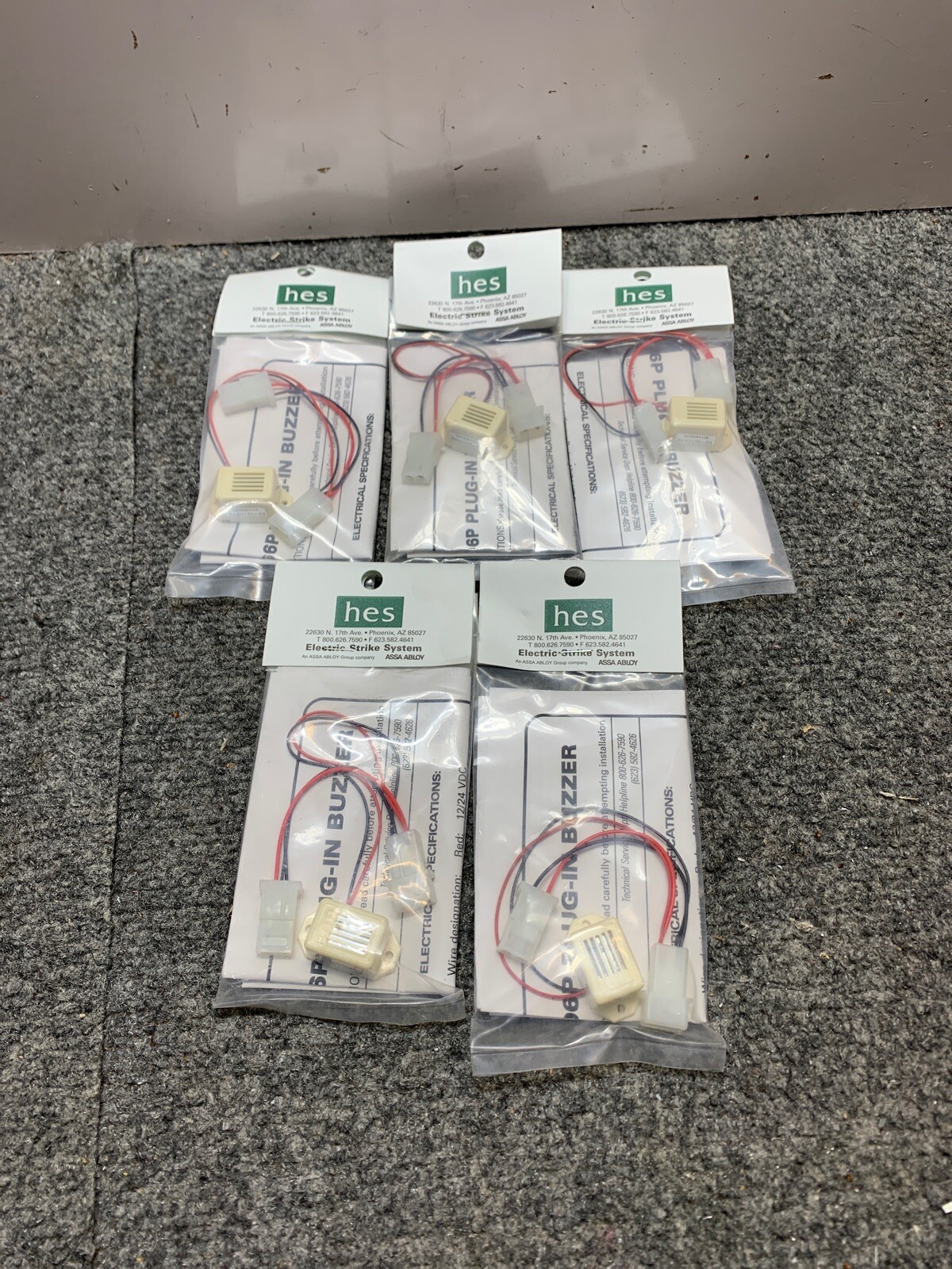 *NEW LOT OF 5* HES 2006P Plug In Buzzer Electric Strike System