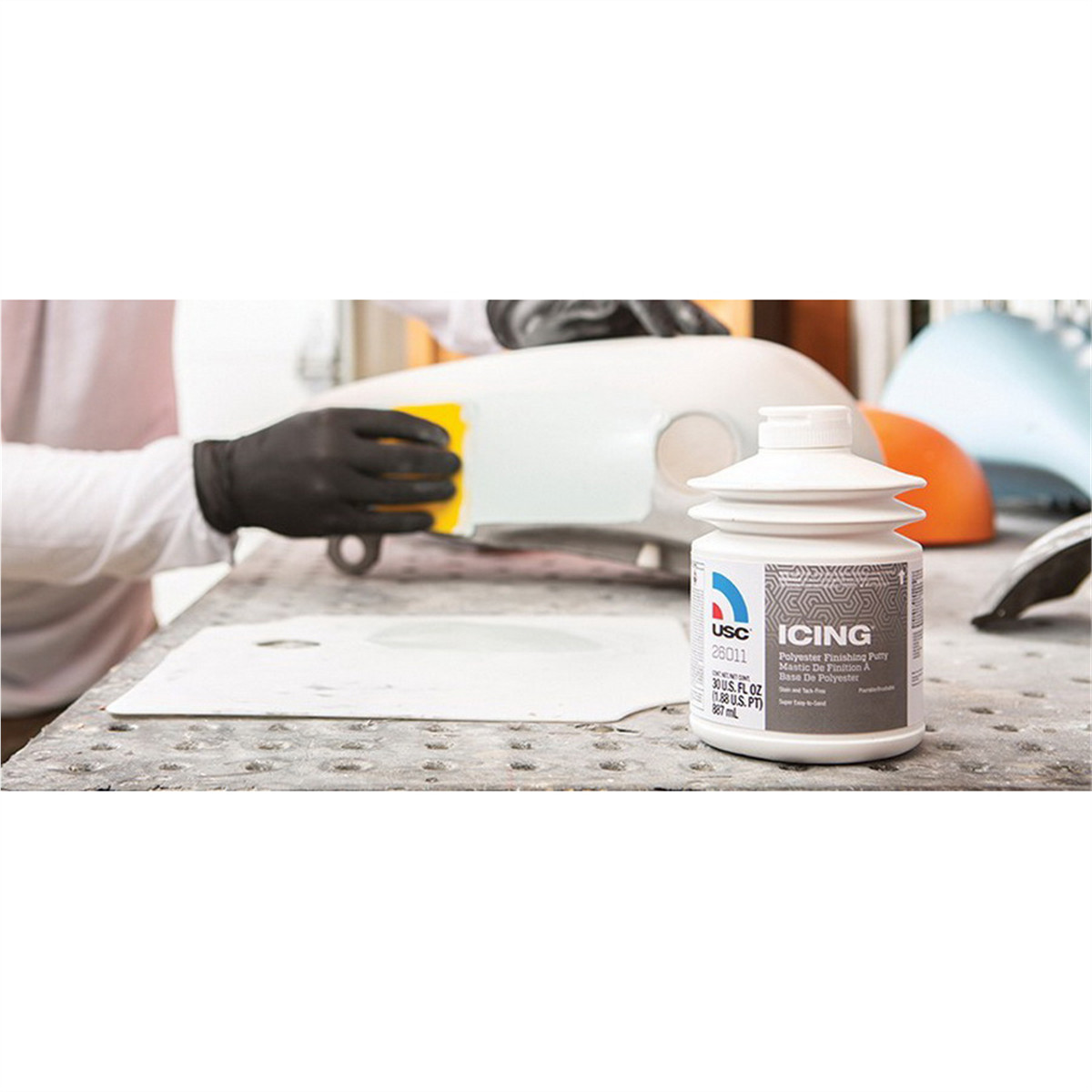 USC.26011 US Chemical Icing 26011 Polyester Finishing Putty, 30 oz Pumptainer B