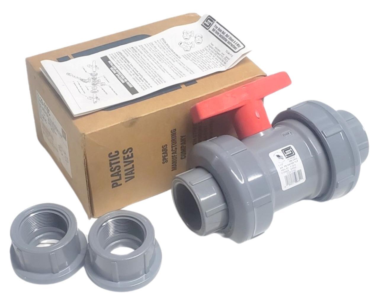 Spears 2329-015C True Union Ball Valve Socket FIPT 1-1/2″ ACBEBE 73°F 235psi