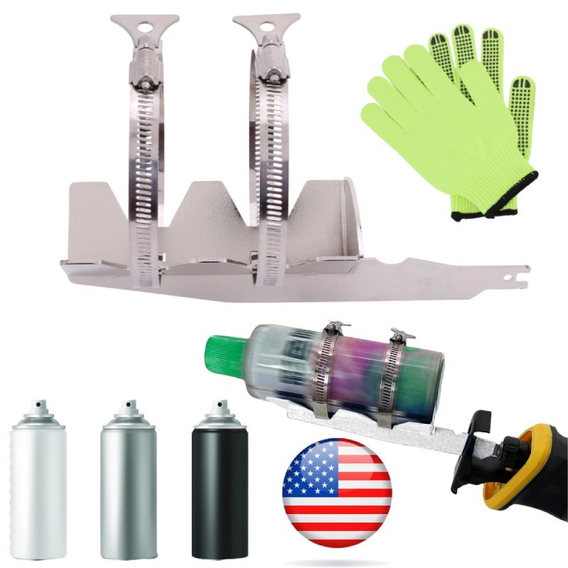 Paint Can Shaker for Reciprocating Saw, 304 Stainless Steel Double Clamp & On US