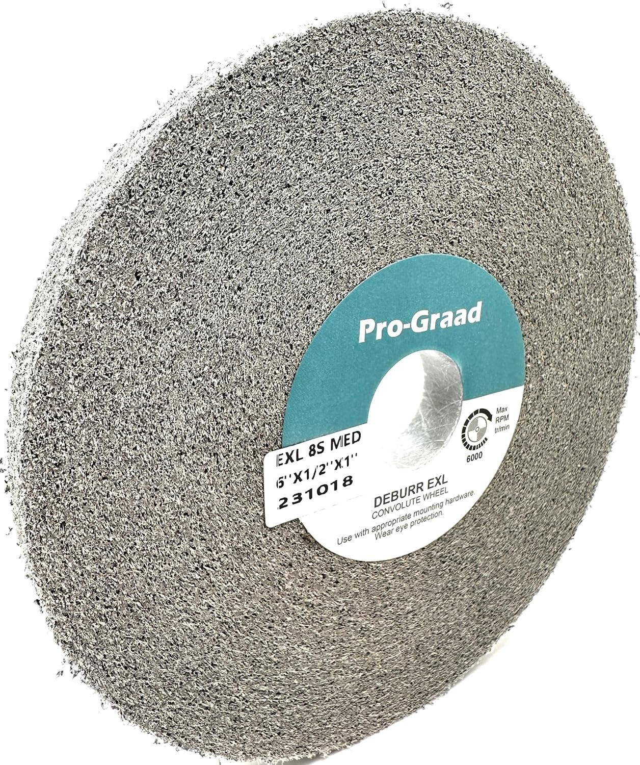 Pro-Graad EXL Deburring Wheel – 6″ x 1/2″ x 1″ 8S Medium – Silicon Carbide -…