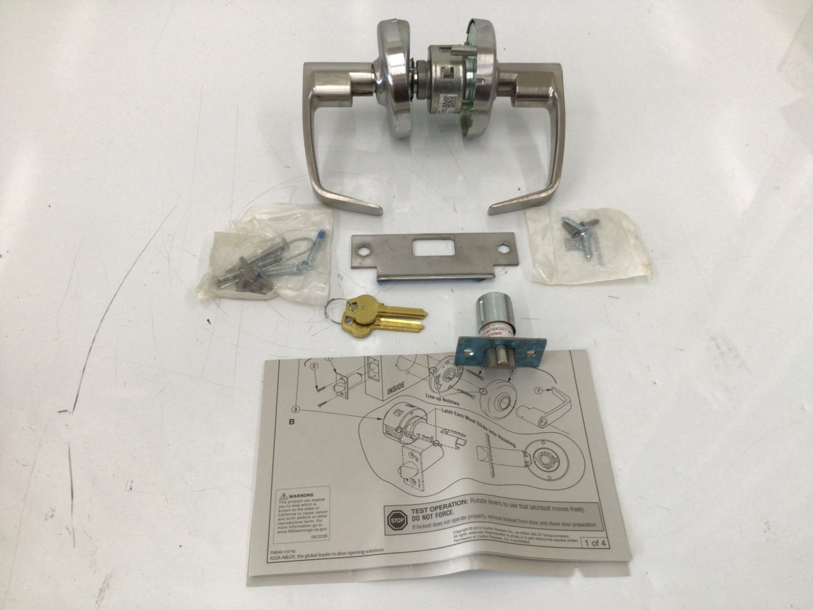 Corbin Russwin – CL3855 NZD 626 – Grade 2 Classroom Cylindrical Lock, Newport
