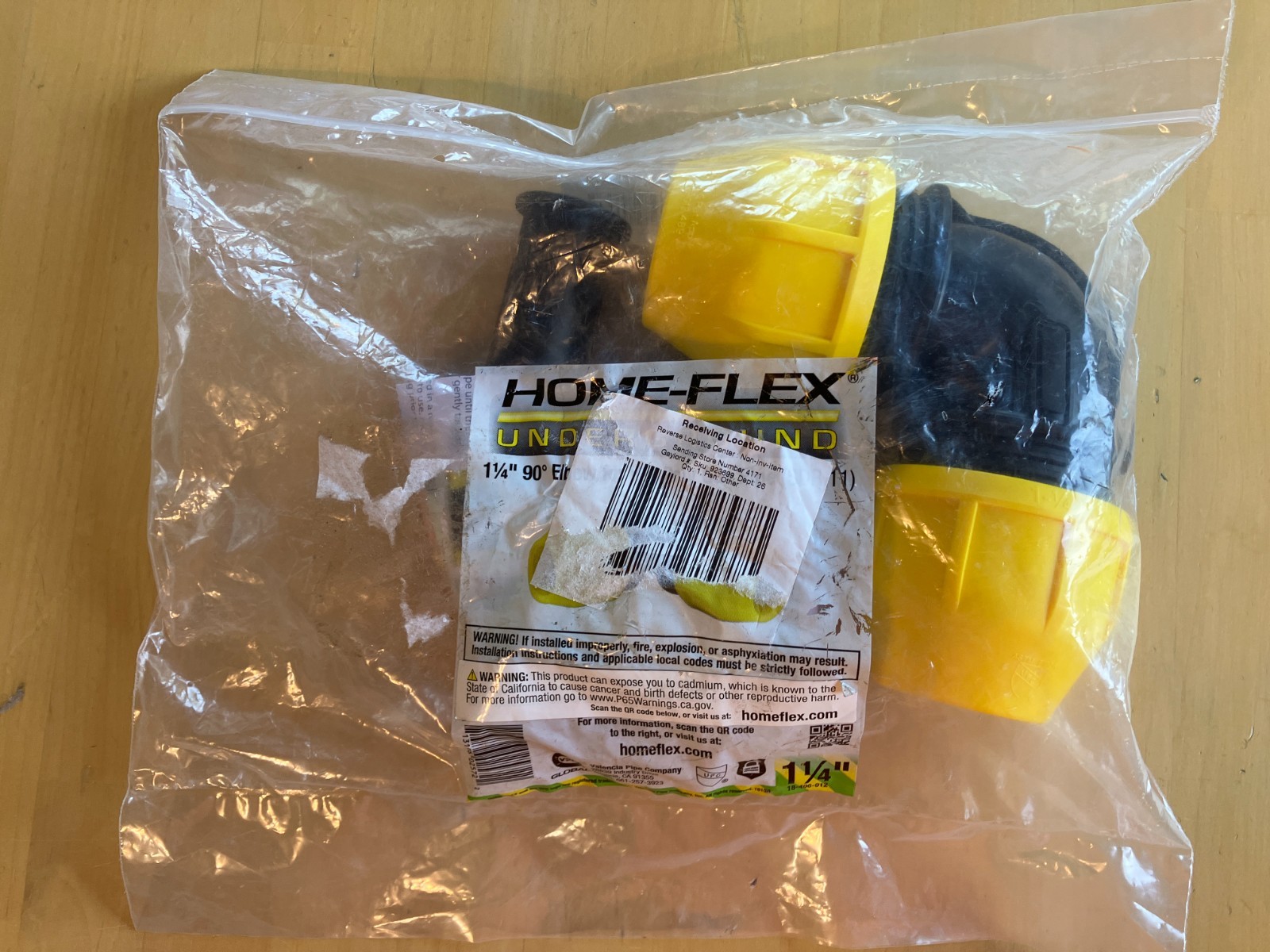 Home-Flex 18-406-012 Underground 1-1/4” 90° Elbow IPS Poly Gas Pipe SDR11