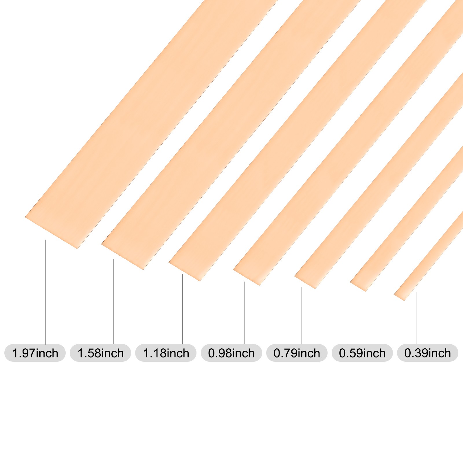 9.8ft x 0.39″ Wall Trim Self Adhesive Stainless Steel Mirror Finish Rose Gold