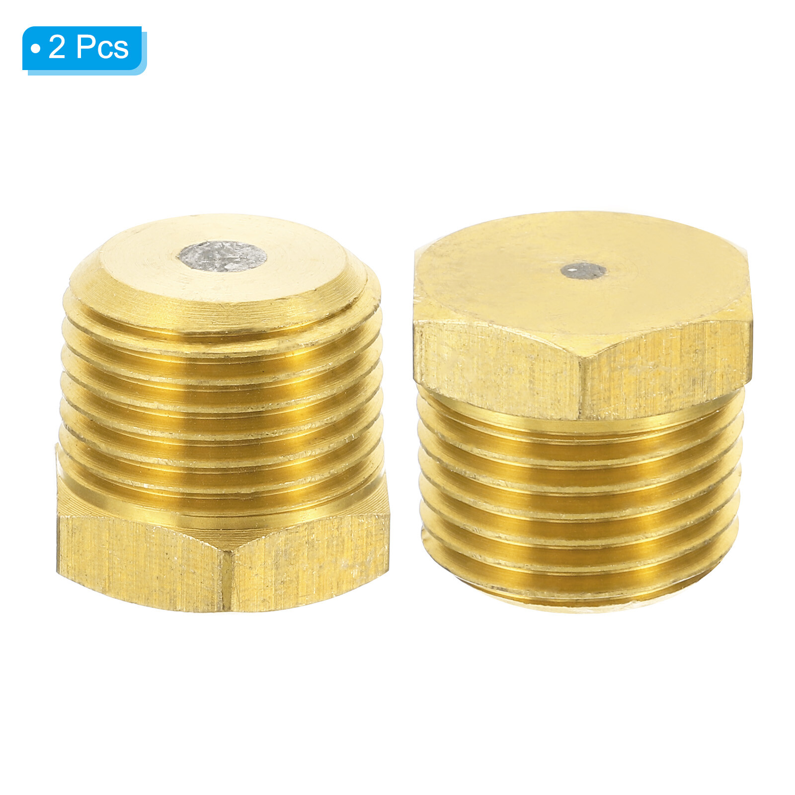 1/2″ BSPT Brass Fuse Plug, 2pcs Brass Fusible Melt Plug 265 Celsius Degree