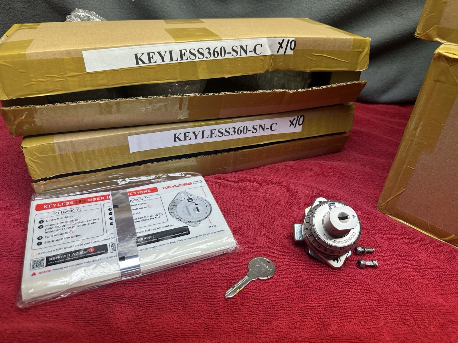 Keyless360 Locker Locks Lot of 100 NEW w/ Master Reset Key Commercial Gym School
