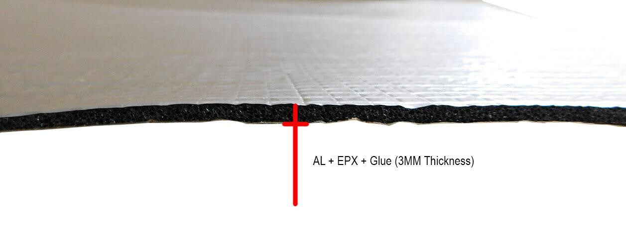 4X50′ Heat Shield REFLECTIVE Insulation CAR Sound Deadening Noise ADHESIVE 3MM