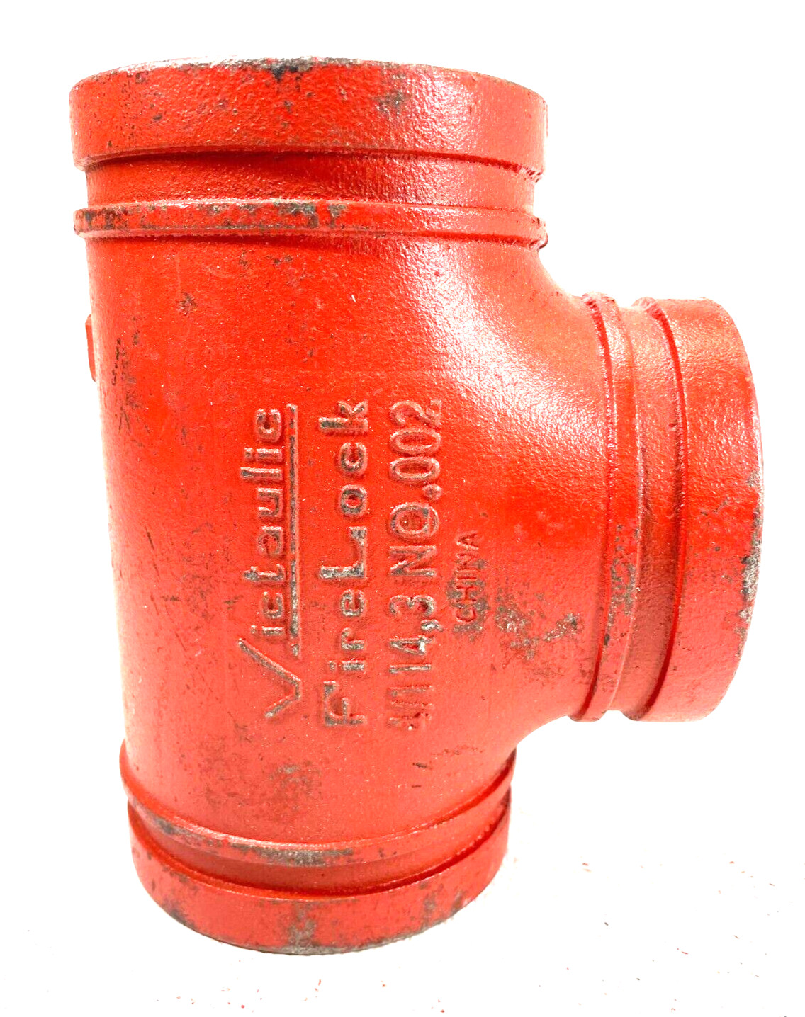 Victaulic Firelock Style 002 Tee 4″ Grooved End IPS Pipe Size Fitting