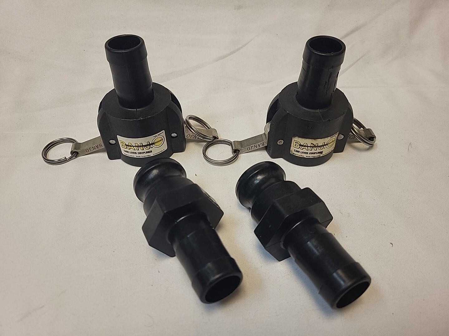 2 SETS BANJO 100E & 100C Polypropylene Cam & Groove Fitting 1″