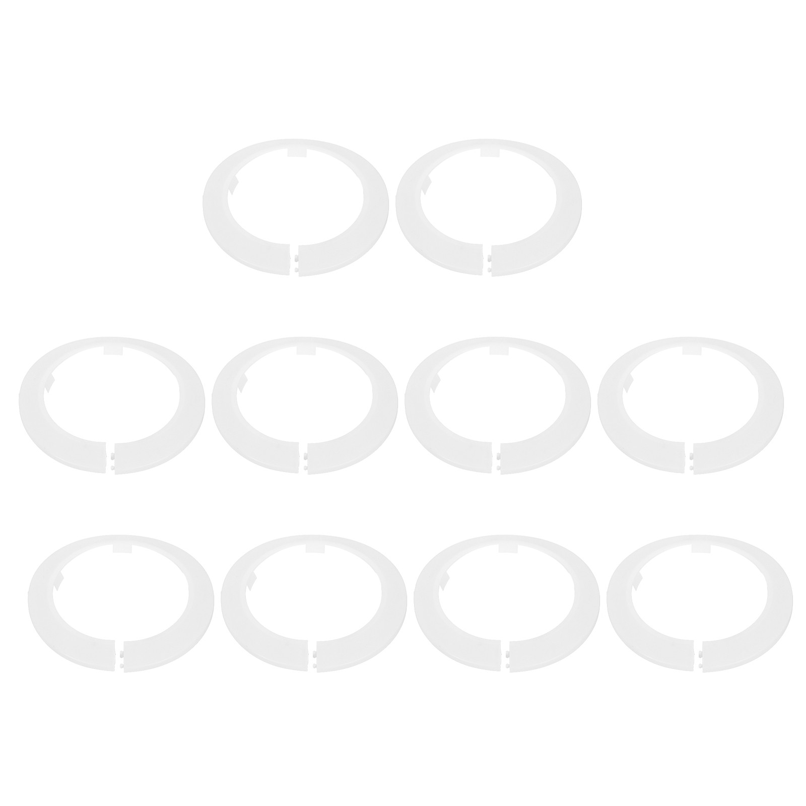 10pcs Flange Pipe Cover Decoration 3.54″ Clip-on Wall Hole Cover, White