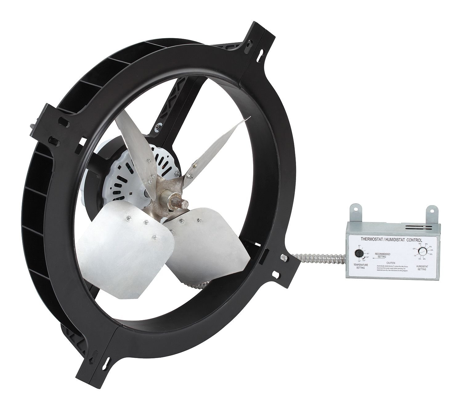 Dayton 10W201 Gable Attic Ventilator, 120V, 1380 CFM