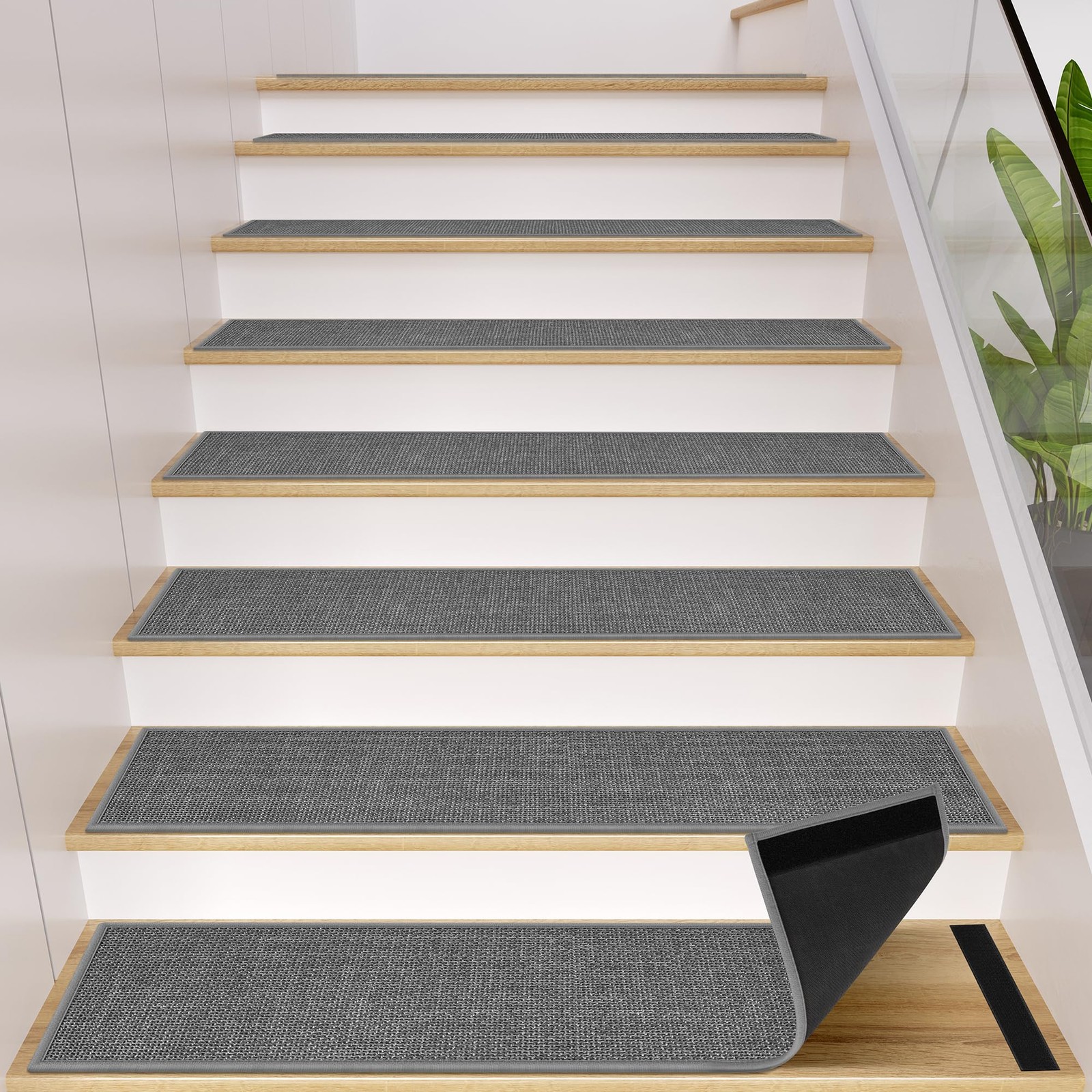 Goylser Peel And Sticker Stair Treads Non Slip For Wooden Steps Indoor 15 Pack