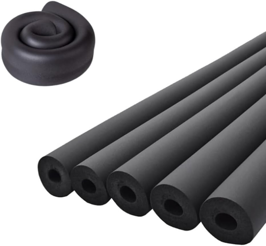 Pipe Insulation Foam Tube 1/2″ ID*3/8″ Th-6Ft Foam Tubing Black Pipe Cover Heat