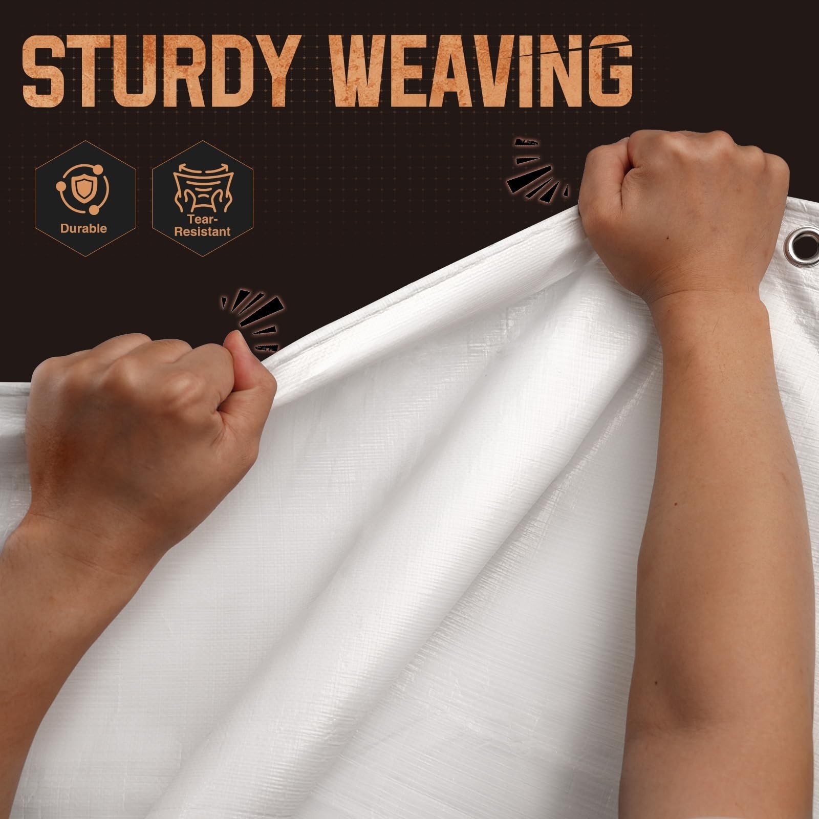 Tarp Heavy Duty 12×24 FT, 12 Mil Thick Large Tarps Water-Proof with Grommets,…