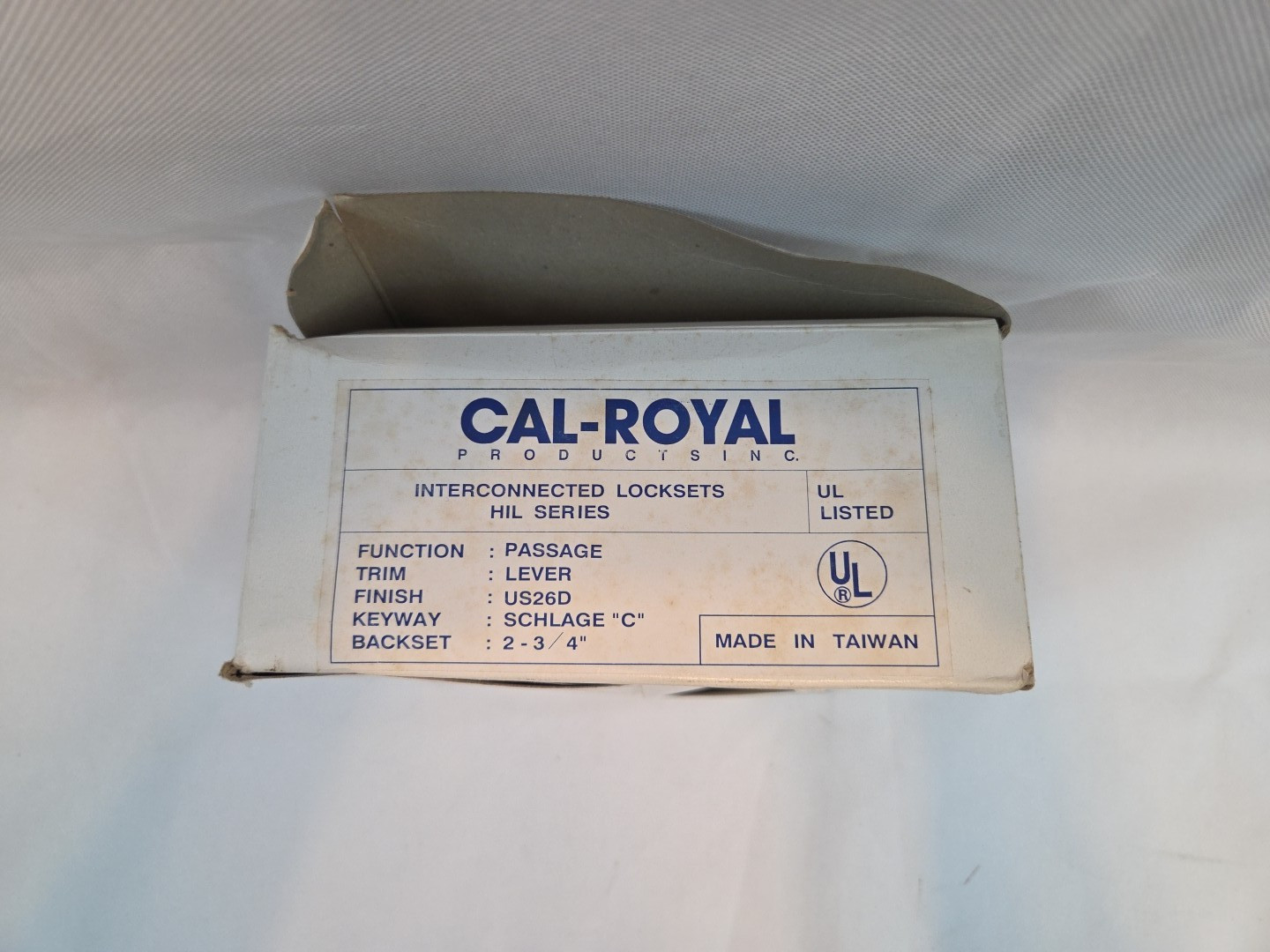 CAL-ROYAL Passage Lever, US26D, DOV-30, Chrome OB Backset 2-3/8 READ DISCRIPTN