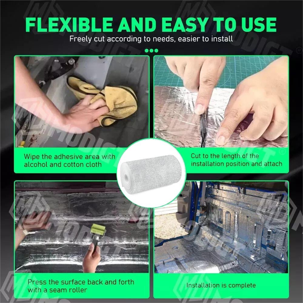 MODIGT-5mm Reflective Insulation , Foam Core Radiant Barrier,2 sides Foil wrap