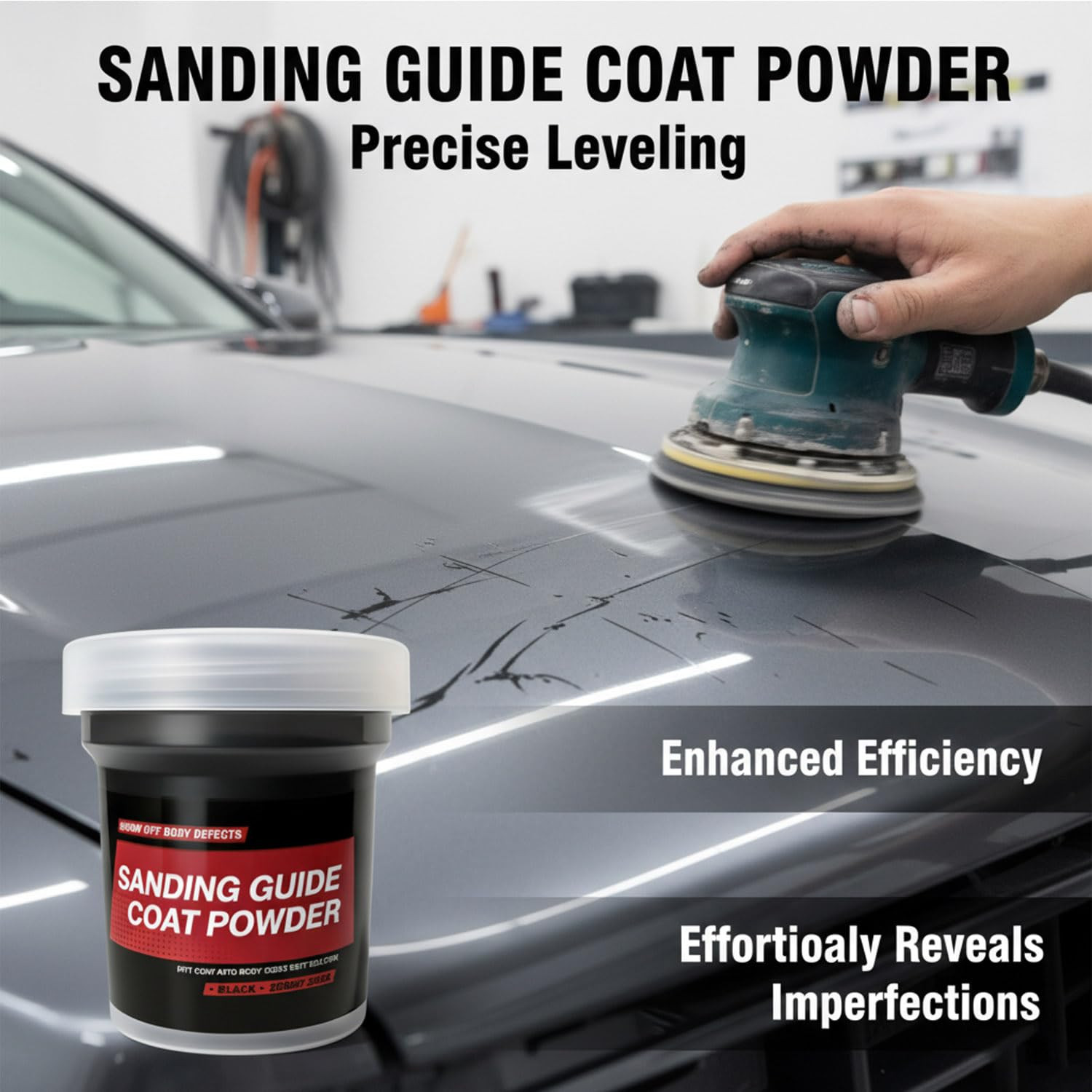 7.23Oz (205G) Premium Dry Guide Coat Powder Set – Highlights Scratches, Pinholes
