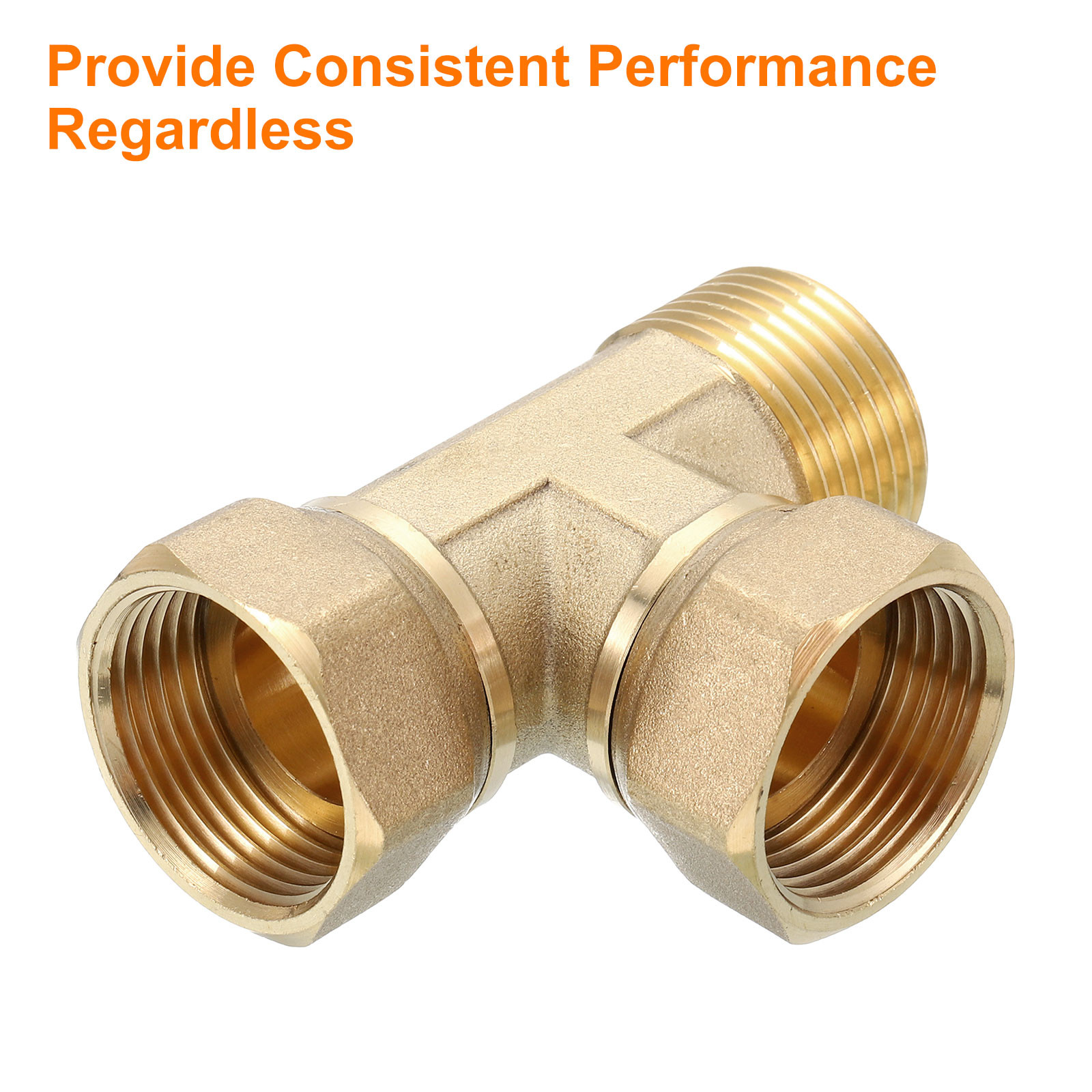 Brass Tee Swivel Pipe Fitting 3/4″ 3 Way T-Connector Female x Female x Male