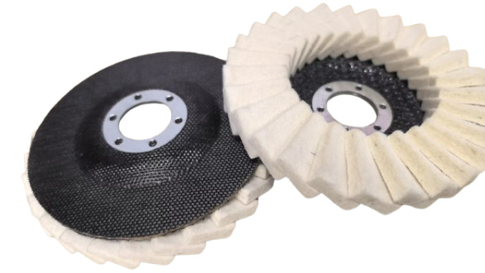 15pcs 4.5″ Wool Polishing Wheels Buffer Pads Flap Felt Polishing Finishing Disc