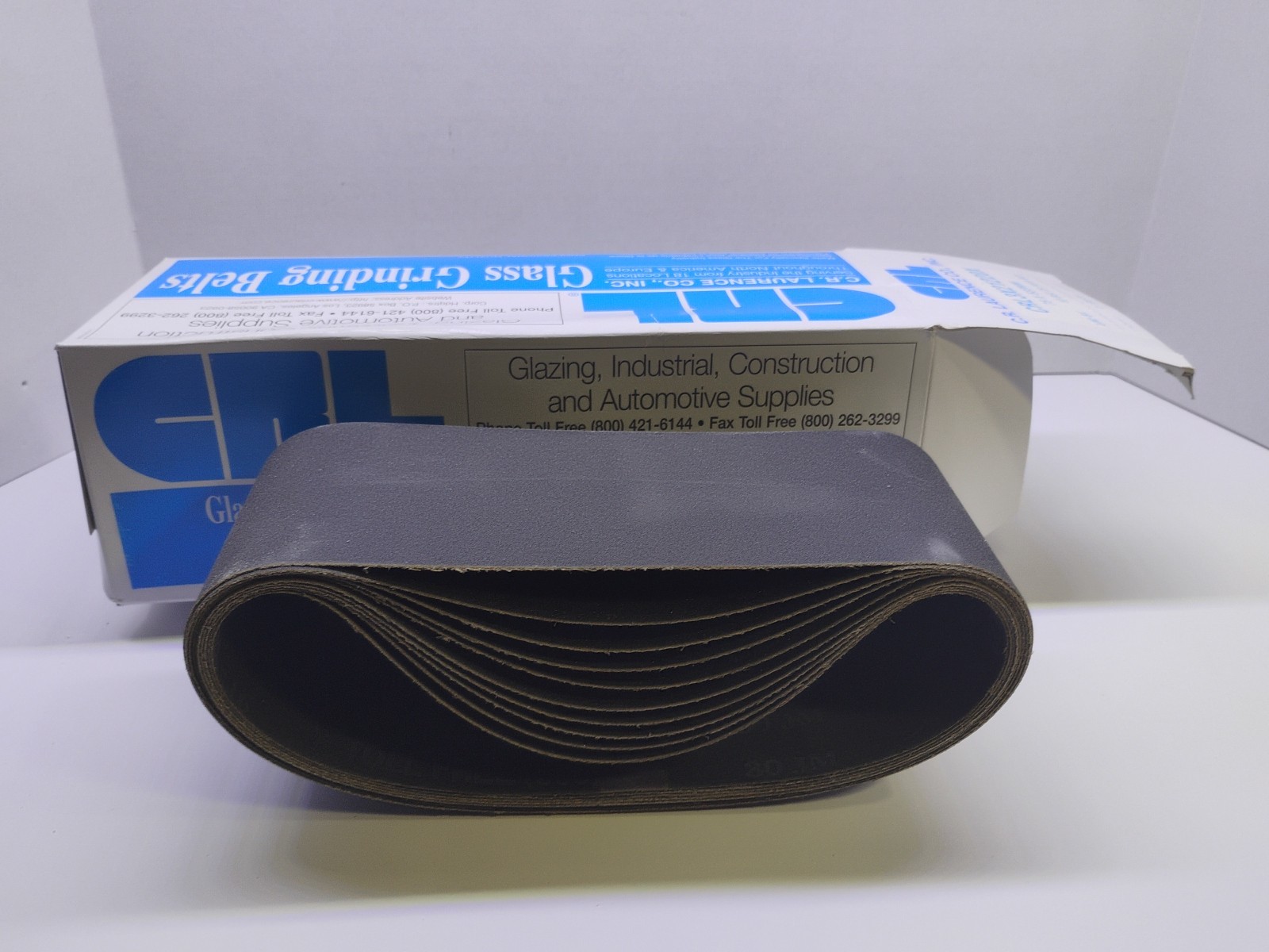 CRL Glass Grinding Belts 75mm X 533mm 10 Belts A Box CRL3X21220X 3″ x 21″ 220X