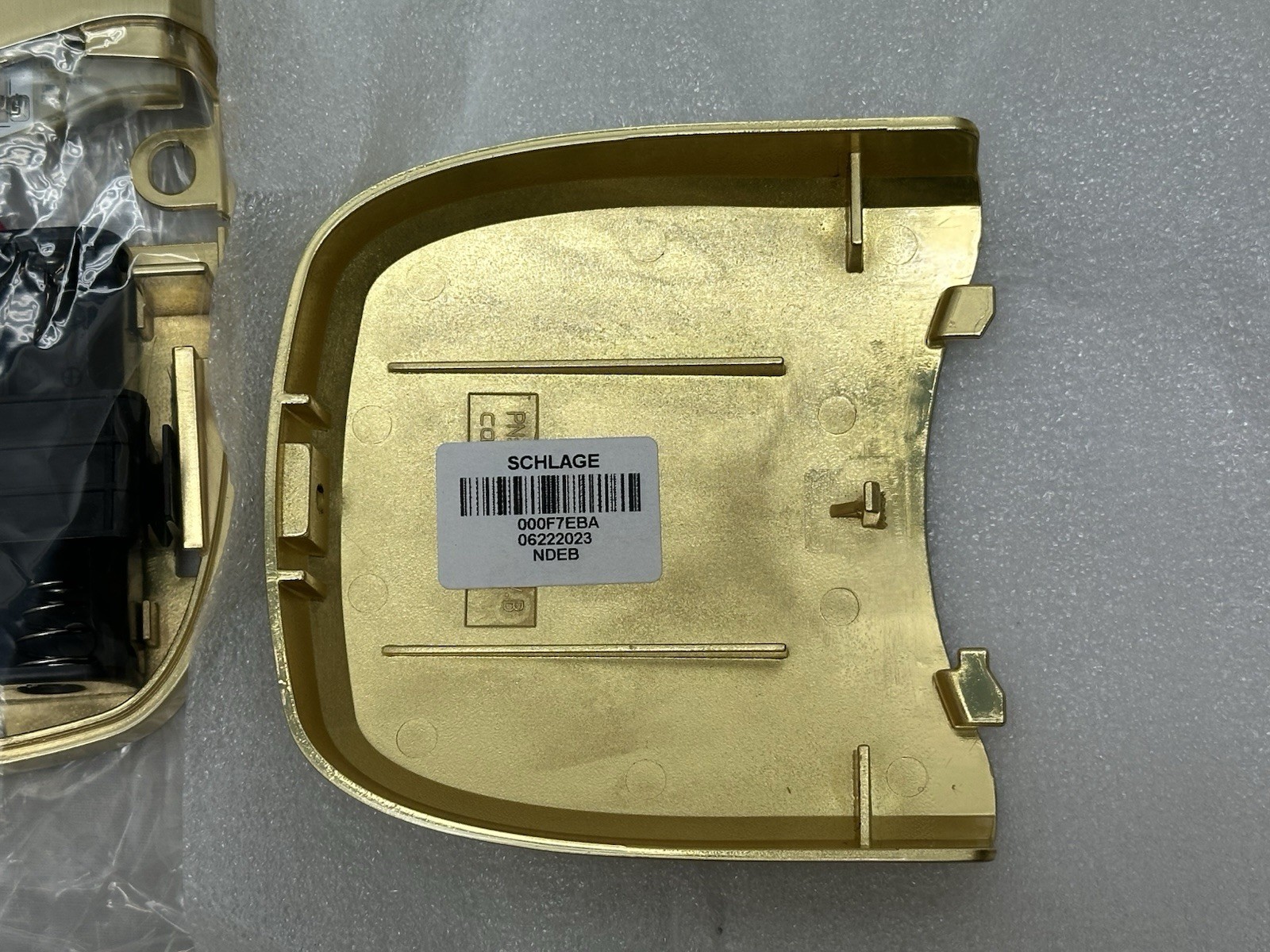 Schlage GR1 Mobile Wireless Cyl Lock NDEBP ATH 606 Latch Bright Brass