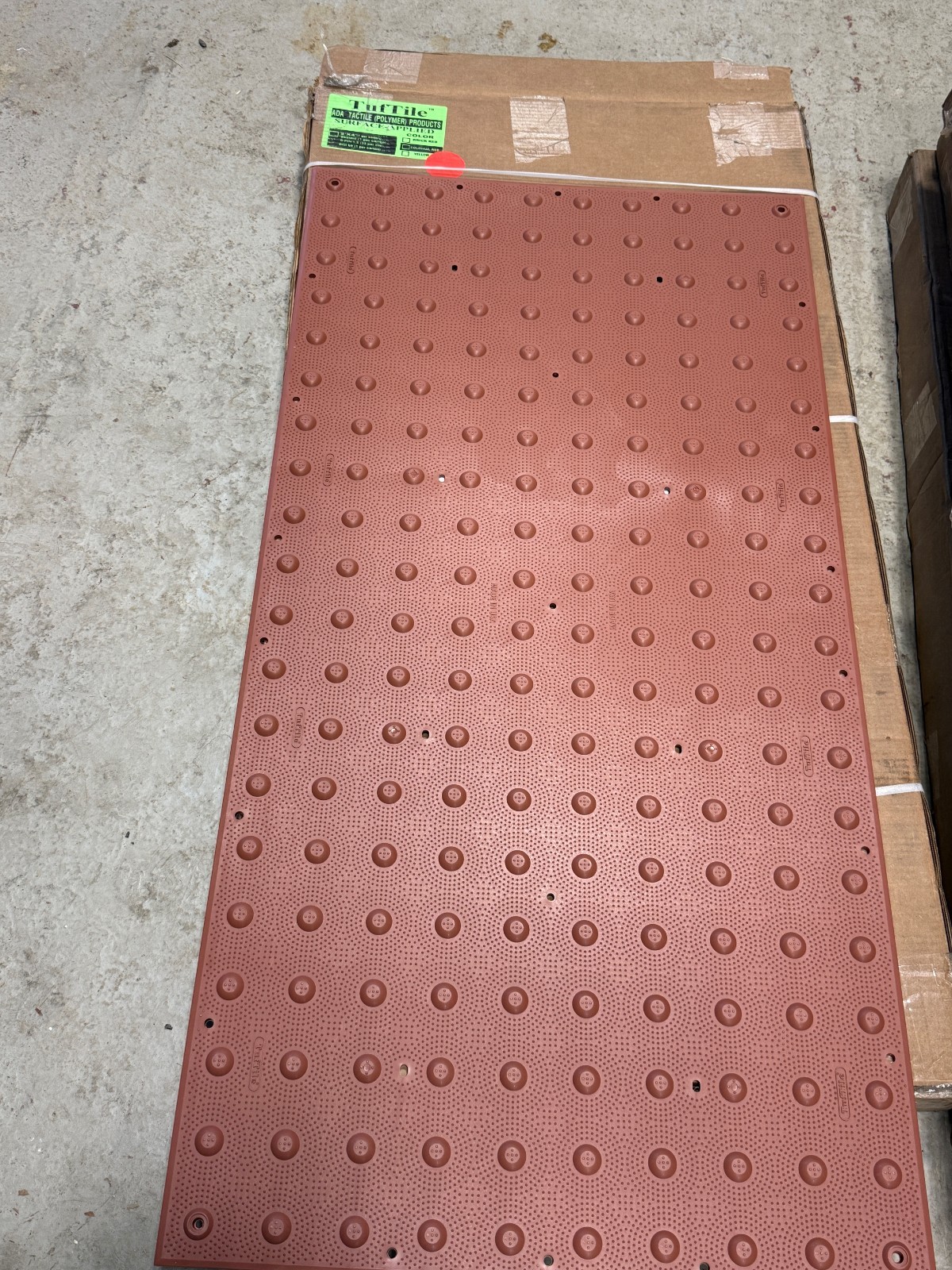 Tuftile Tt2448-Sa-Crd-1 ADA Warning Pad Polymer Red, 2′ x 4′ , 7/16 In