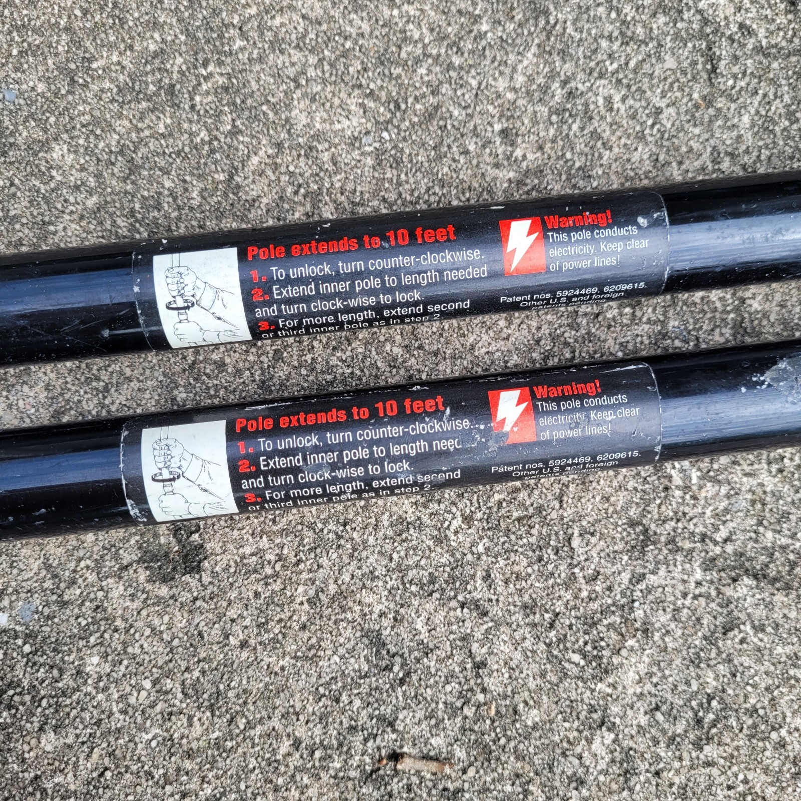 Zipwall Zip Pole 10ft Replacement Steel Poles Lot Of 2 Spring Loaded