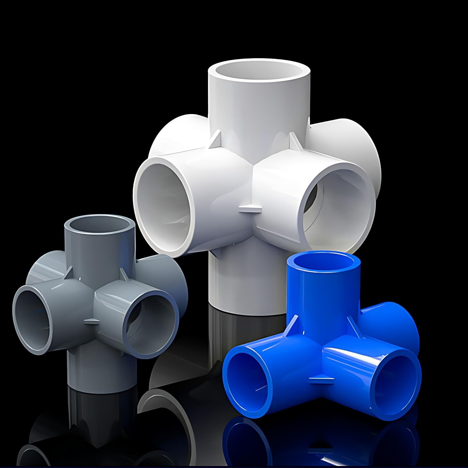PVC 3/4/5/6-Way Equal Path Elbow Connector Pipe Fitting 20mm/25mm/32mm/40mm/50mm