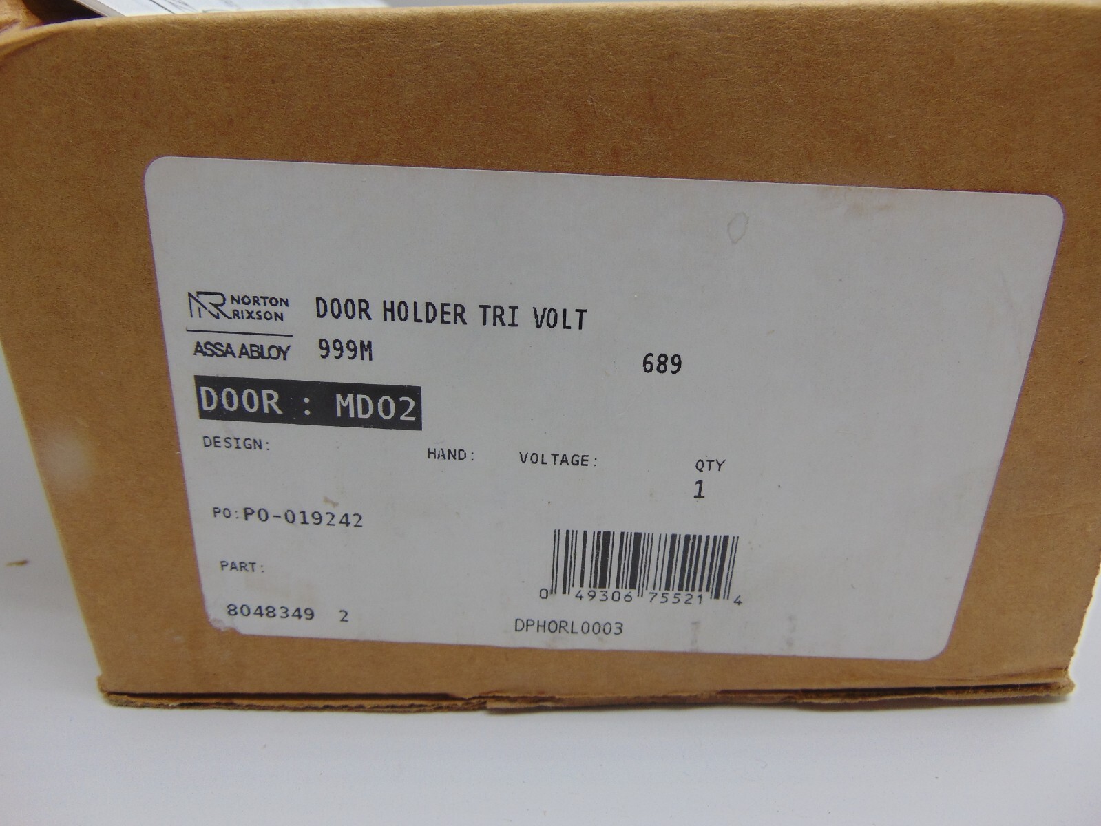 ASSA ABLOY Rixson 999M Electromagnetic Door Holder Trti Volt