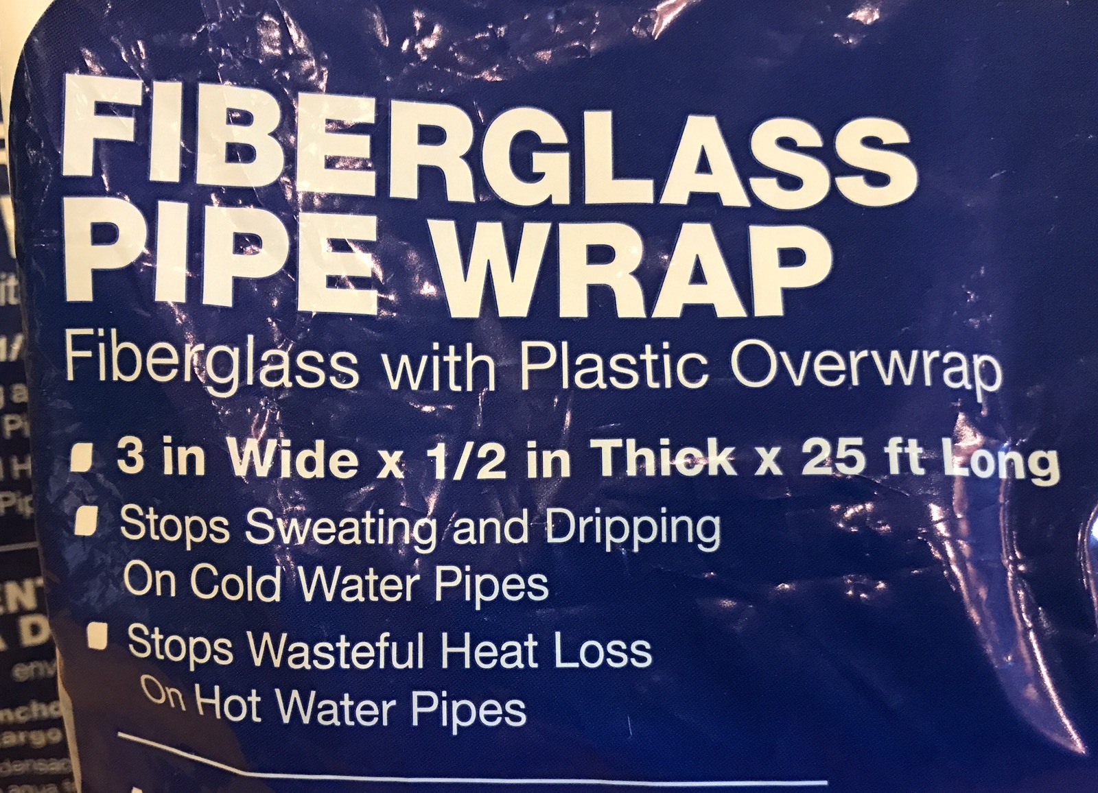 (6) FROST KING FIBERGLASS PIPE WRAP 3″ Wide X 1/2″ Thick X 25 Ft Long SP41X NIP