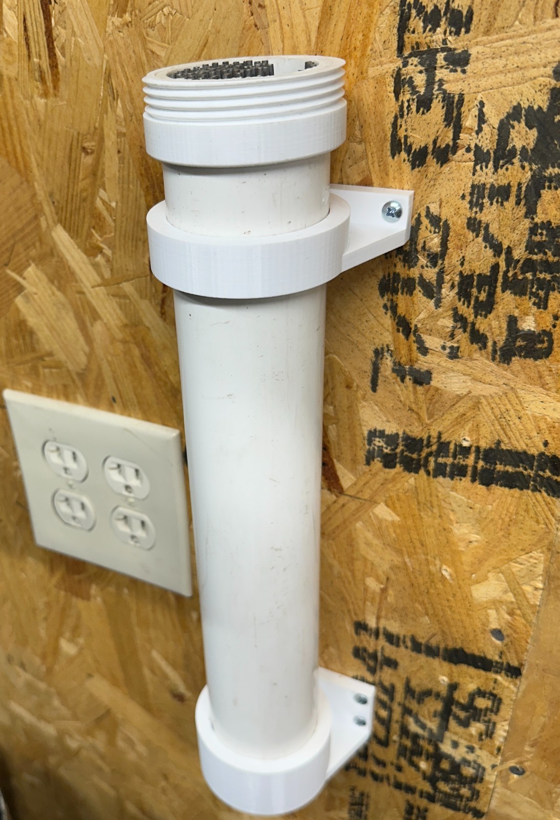 2″ PVC Wall Mount + Screw-on Lid + Bottom Support – NEW!