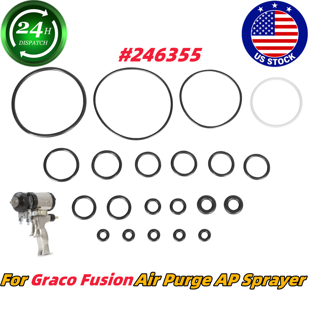 13 xComplete O-Ring Rebuild Kit for Graco Fusion Air Purge AP Sprayer 246355 US