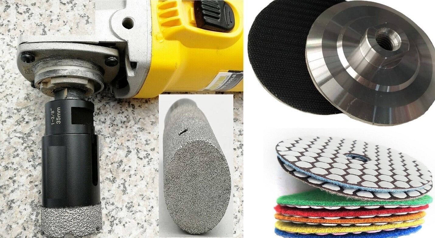 5″ Ceramic Marble tile buffer porcelain sandstone granite core bit grinding drum