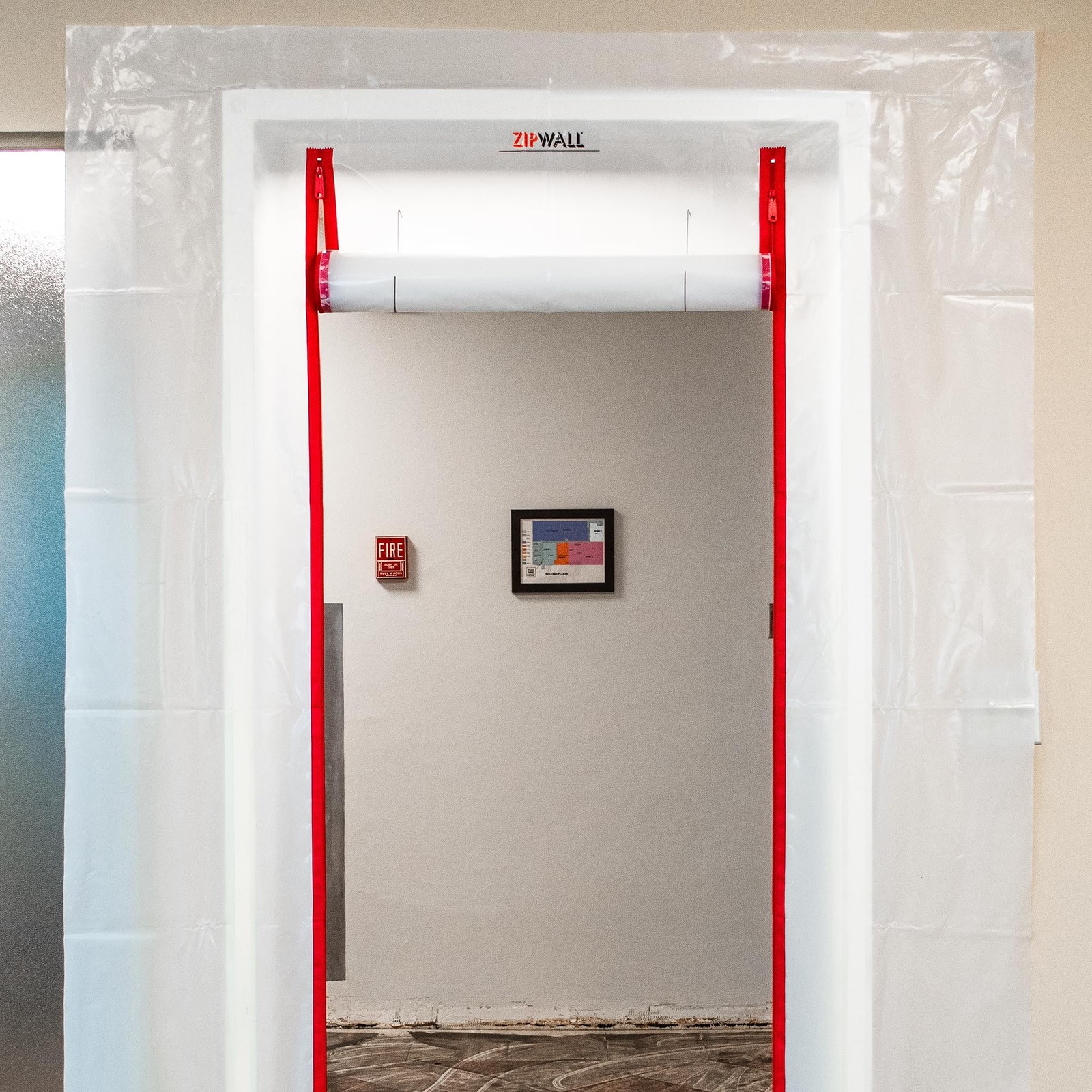 ZIPWALL ZDC Commercial ZipDoor Kit, , red ,1 1 Count(Pack of 1), Red