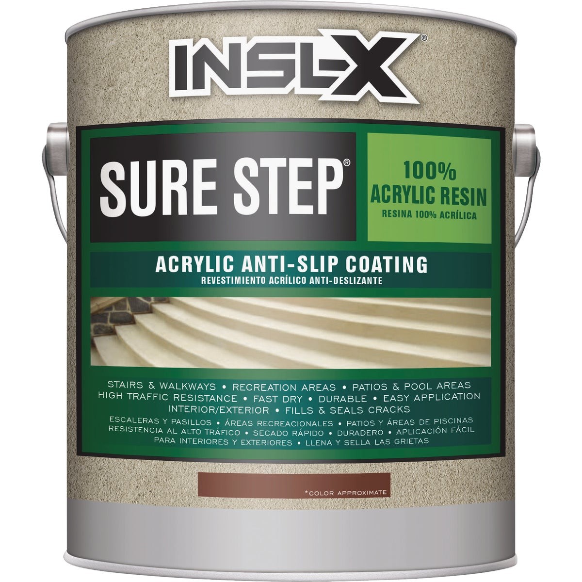 INSL-X Sure Step White/Base 1 Skid Resistant Concrete Paint, 1 Gal. INSL-X Sure
