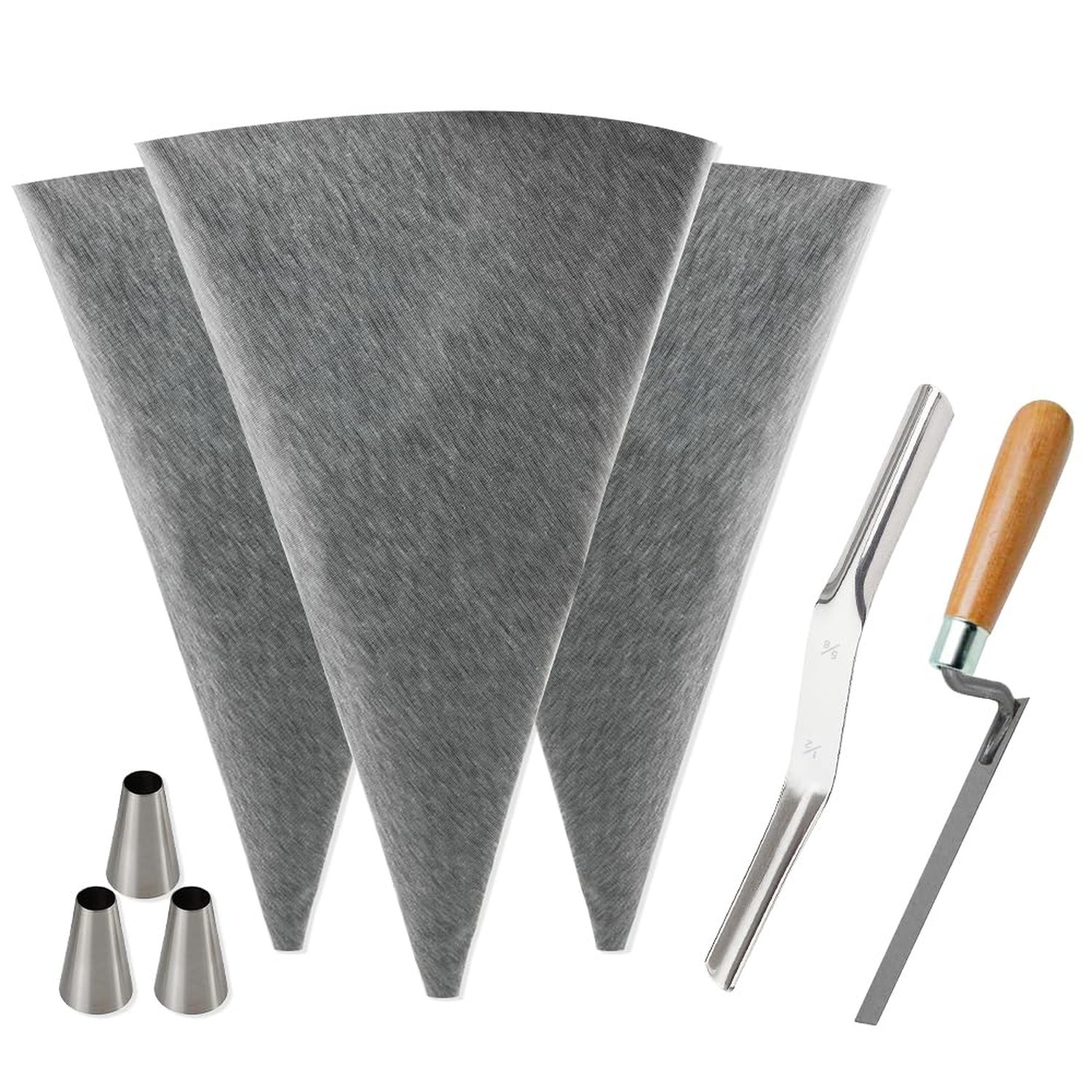 3 Pack Tile Grout Masonry Mortar Bag, 12″ by 24″ Heavy Duty Cement Sealer Bag…