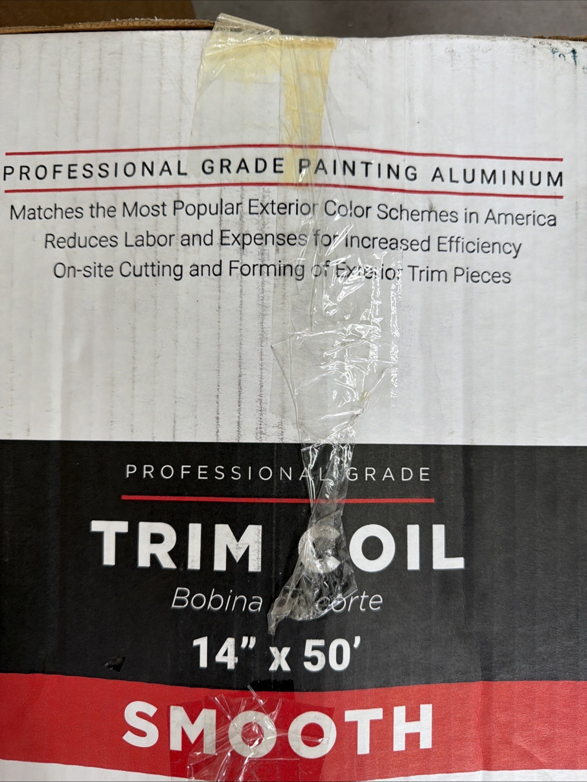 Spectra Pro Select 14” x 50’ Trim Coil Smooth Professional Grade Black / White