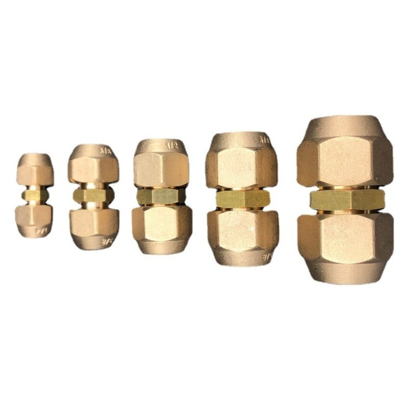 SAE 1/4″ 3/8″ 1/2″ 3/4″ Flare Tube Connector Coupling With Nut Air Conditioner