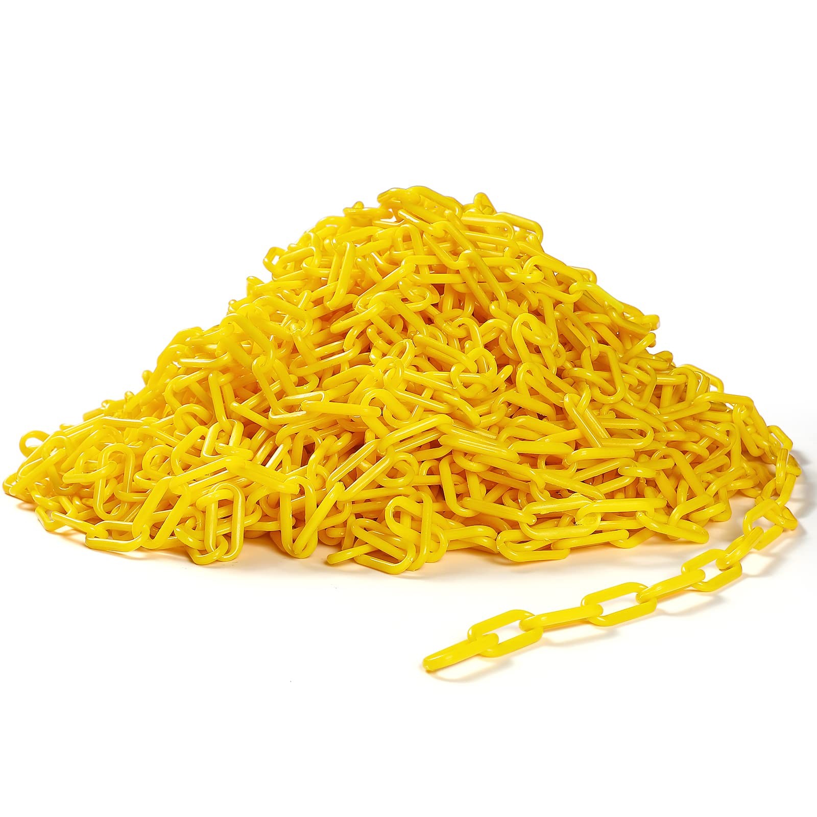 Vicenpal 200ft Yellow Plastic Chain Links, Safety 200ft,