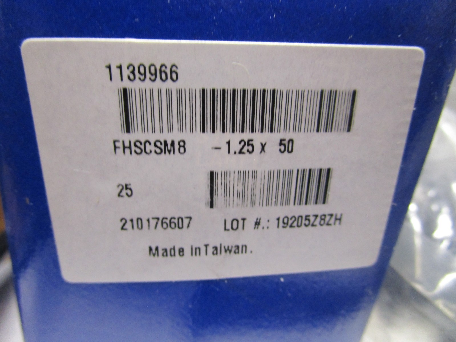 M8-1.25 x 50mm L 5mm Hex 10.9 Black Oxide Flat Head Socket Cap Screw QTY 25