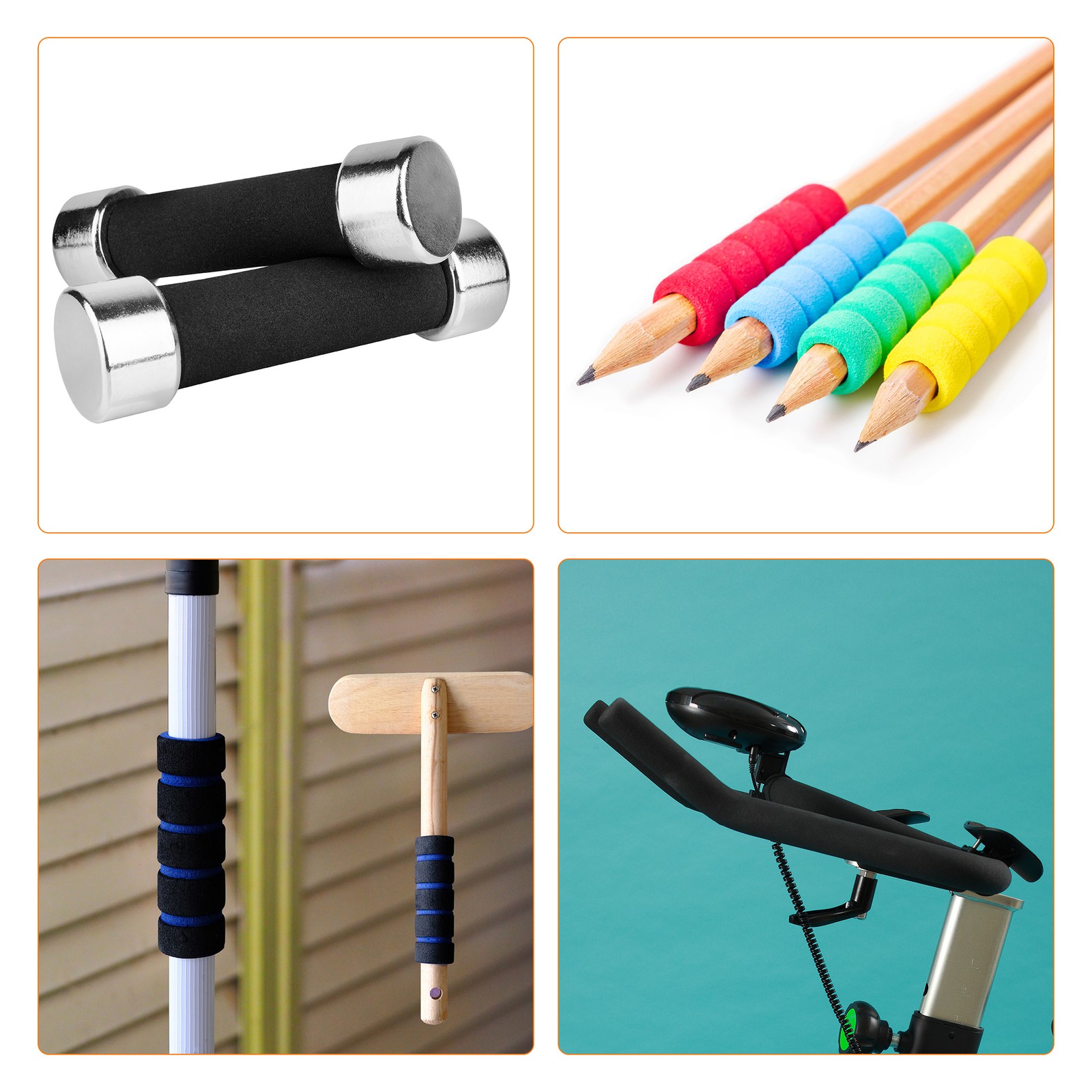 Foam Grip Tubing Handle Grips 30mm ID 5mm Wall Thick 5ft Black