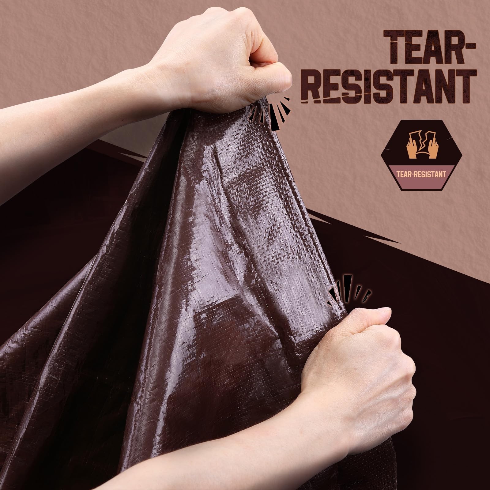 20×20 FT Tarp Waterproof 8 Mil Poly Tarps Medium Duty Waterproof, UV Resistan…
